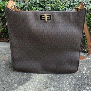 MICHAEL KORS- Brown and Tan Crossbody Bag